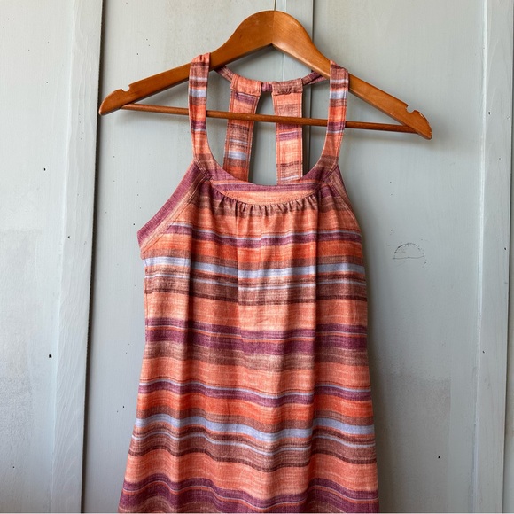 NWT Cantline Terra Soleil Striped Pink Orange A-Line Women's Skirt Size Medium - Picture 3 of 7